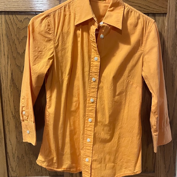 J. Crew Tops - J. Crew Orange Button Down Shirt